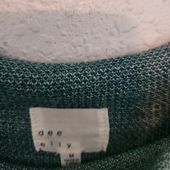 Green Fitted Long‎ Sleeve Sweater Dress Womes Size MEDIUM - Picture 4 of 8